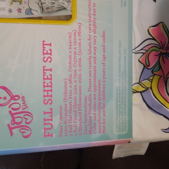 Jojo Siwa Full Sheet Set - Picture 2 of 6